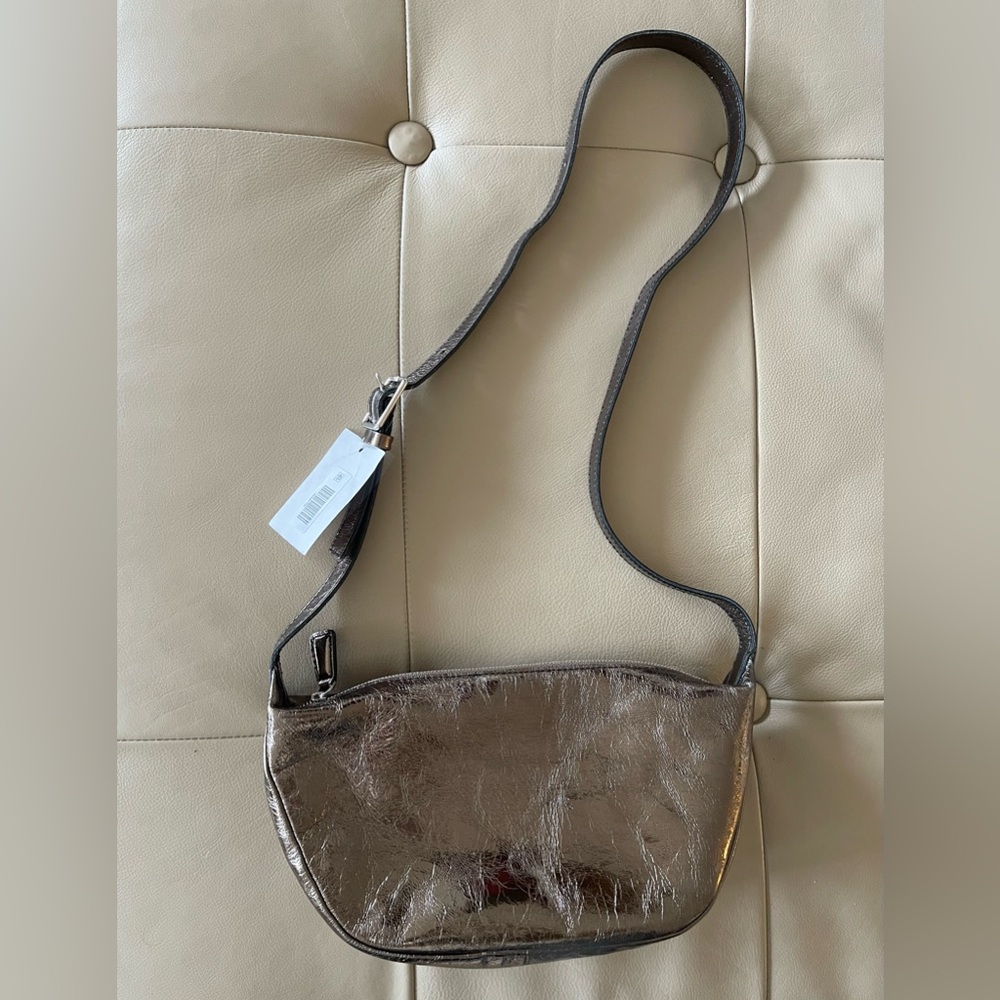 Madewell METALLIC BRONZE The Sling Crossbody Leather Bag NWT
